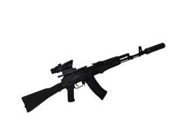 АК-74М СХП с банкой Alfa Arms 