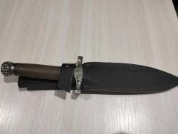 Авторский кованый кинжал из дамасской стали 