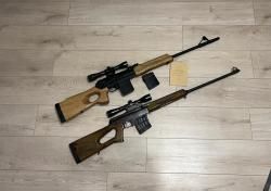 Беркут -2М1 и Вепрь -308, оба с прицелами