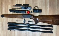 Blaser R8, три ствола: 9.3x62, 30-06, 223