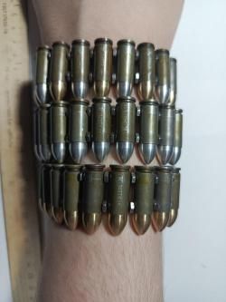 Браслет из макетов патронов 345ТК (9х22) 