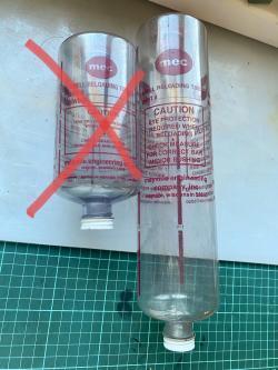 Бутылка для станка MEC, осталась большая