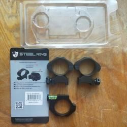 Кольца CСОР USA  30 мм/стальные SR-Q3004WH высокие 