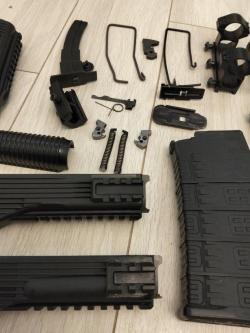 Цевьё впо 205 (вепрь 12) с накладкой, сайга и 308 , спуск мр 18, рукоятки, кронштейн 