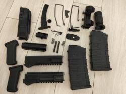 Цевьё впо 205 (вепрь 12) с накладкой, сайга и 308 , спуск мр 18, рукоятки, кронштейн 