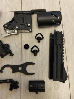 Цевьё впо 205 (вепрь 12) с накладкой, сайга 308, кронштейн тепло прицела аркон кольца и др