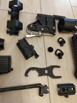 Цевьё впо 205 (вепрь 12) с накладкой, сайга 308, кронштейн тепло прицела аркон кольца и др