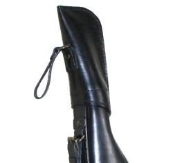 Чехол для охотничьего ружья черный из натуральной кожи