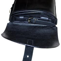 Чехол для охотничьего ружья черный из натуральной кожи