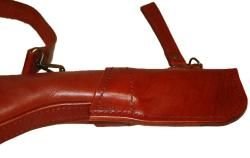 Чехол для охотничьего ружья цвет коричневый (Коньяк) из натуральной кожи 