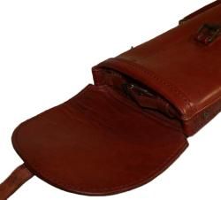 Чехол для охотничьего ружья цвет коричневый (Коньяк) из натуральной кожи 