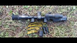 Цифровой прицел ночного видения Pulsar Digex N 455 с быстросъëмными кольцами высшего класса на Weaver.