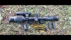 Цифровой прицел ночного видения Pulsar Digex N 455 с быстросъëмными кольцами высшего класса на Weaver.