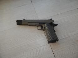Colt M1911 FDE M45A1 KJW с тюнингом на мощность
