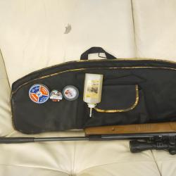 Crosman Venom Nitro пневматическая винтовка с оптическим прицелом, до 7 Дж, состояние как новая, с чехлом и пульками.