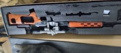 Cyma СВД CM057 дерево (сток) + ориг. ПОСП + 1 бункер и 2 механы + ремень
