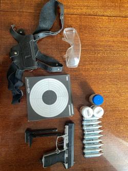 Daisy Powerline 5501 + доп. магазин, кобура, мишени, баллоны, пули, очки