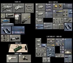 Детали для страйкбольных винтовок VSR-10, M24, L96, AWS