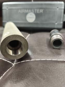 ДТК закрытого типа Airmaster Новичок на Сайгу к.7,62/308, титан, резьба 24x1,5R (б/у)