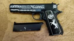 Эксклюзивный страйкбольный пистолет Colt M1911 WE-E001A в тюнинге.