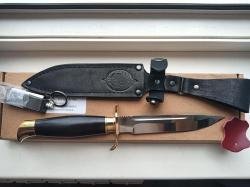 Финка НКВД кованная+кожаные ножны +вечное огниво в подарок