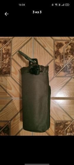 Фляга в чехле, с карабином