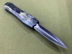 Фронтальный нож с волком 