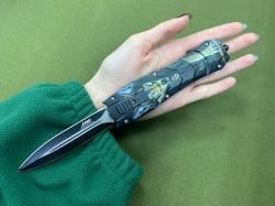 Фронтальный нож с волком 