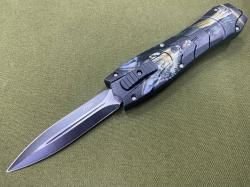 Фронтальный нож с волком 