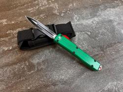 Фронтальный складной нож Microtech Stroy M-2 (Зелёный, Микротек Строй)