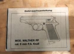 Газовый пистолет Walther PP (Вальтер ПП) 9mm P.A. Knall
