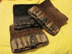 Гильзы латунные 50 штук новые 20 калибр 70 мм под центробой, подсумки кожаные