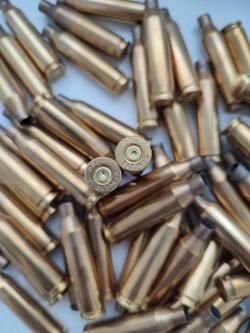 Гильзы однострел 243 win PPU Сербия 59 штук.