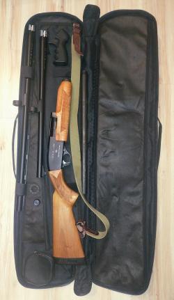 Гладкоствольное охотничье оружие Бекас-12М РП-12М-05, кал. 12/70, помпа, сменный ствол, пистолетная рукоятка + сейф, чехол.
