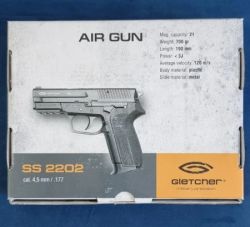 Gletcher SS202 пневматический пистолет