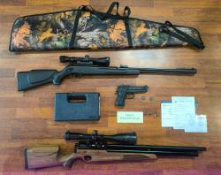 Gamo CFX Подствольный взвод Магнум / Атаман М2 с ОПТИКОЙ / Пистолет Umarex Beretta M92 FS