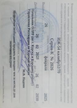 Иж 54 калибра 12