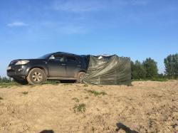 домик рыбака-охотника, на прицепе