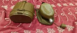 Фляжка военная СССР с чехлом и Армейский походный котелок