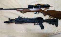 Карабин Сайга МК 7.62*39 с тактическим прикладом и коллиматором