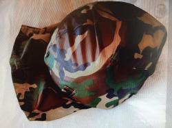 Каска военная стальная с чехлом и капюшоном