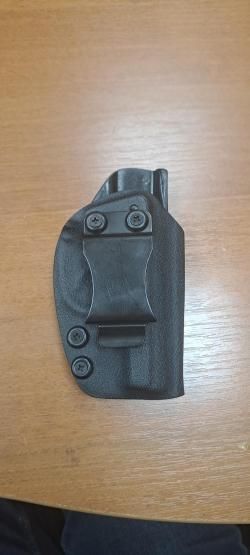 Кобура для ПМ, МР-79, МР-80-13 из KYDEX кайдекс, скрытого ношения, черный, клипса широкая 