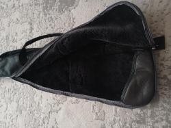 Кожаный чехол для ружья на меху .