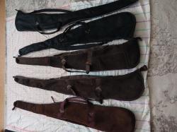 Кожаный чехол для ружья на меху .