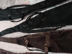 Кожаный чехол для ружья на меху .