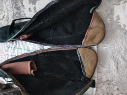 Кожаный чехол для ружья на меху .