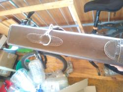 Кожаный тубус для ружья двустволки