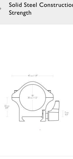 Кольца Hawke 30 мм низкие