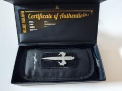 Коллекционный авторский складной нож Microtech Anax Stonewash