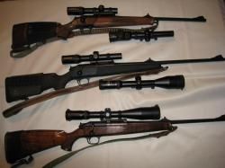 Коллекция охотничьего оружия из 5 нарезных (в т.ч.2 штуцера) и 3-х гладкоствольных ружей